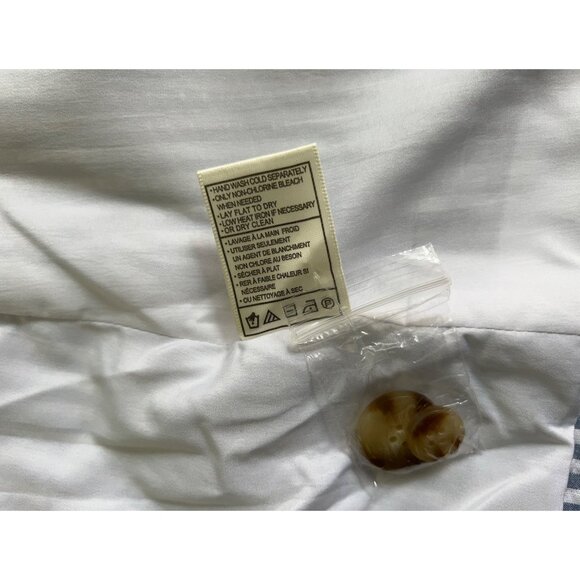 Steve Madden Blazer Womens XL Blue White Striped Seersucker Large Pocket Jacket - Picture 8 of 12